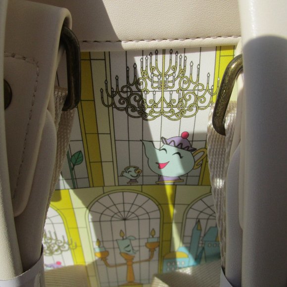 Loungefly Disney Beauty and the Beast Stained Glass Windows Mini Backpack main image 12